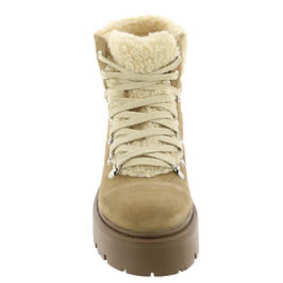 Steve Madden Reyen Suede Faux Shearling Cold Weather Lug Sole Platform Booties - Picture 4 of 13